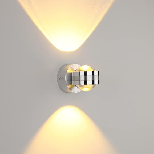 Lightsjoy Moderne LED Wandleuchte Innen Aluminium kreative Wandlampe Minimalistische Kulisse LED Wandspot Wandstrahler Flur Flurlampe Schlafzimmerlampe Wohnzimmer warmes Wei&szlig;
