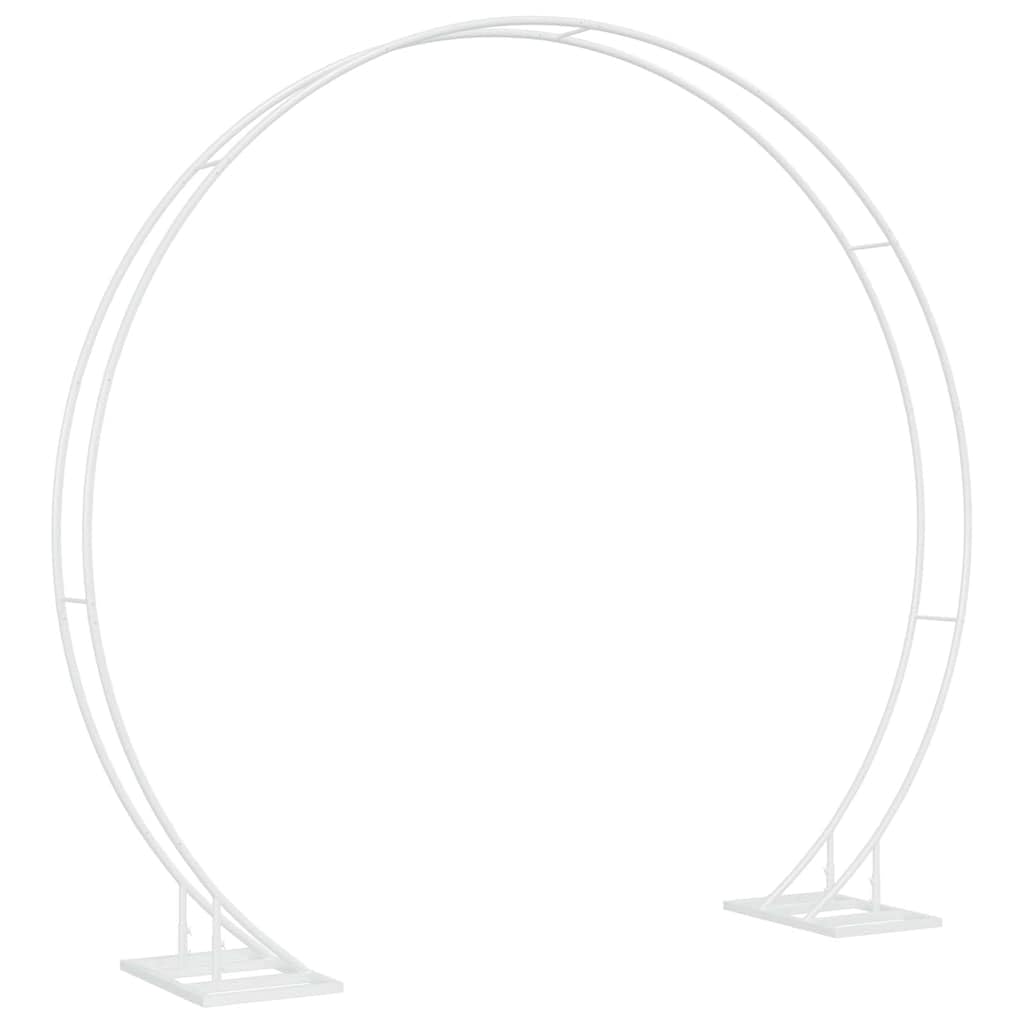 Weißer Hochzeitsbogen 220 x 45 x 200 cm Stahl Garten Pergola für Outdoor Zeremonien, Rankhilfe, Sichtschutz, ideal für Hochzeit, Balkon, Terrasse, wetterfest, langlebig