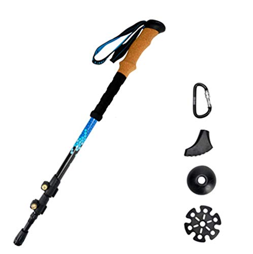 Bâton de trekking ultraléger télescopique en fibre de carbone pour canne de marche