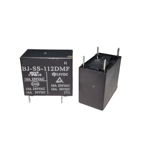Relais electromagnetique BJ-SS-112DMF pour commutation stable et securisee 4 broches 12V