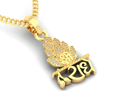 Image of LMDPRAJAPATIS Shree Ram God Religious Gold Plated Pendant Jewelry For Men And Women's