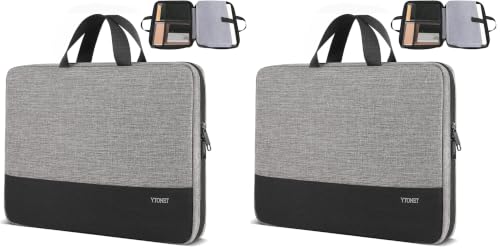 Image of Ytonet Laptop Case, 15.6 inch TSA Laptop Sleeve Computer Bag Water Resistant Computer Case Carrying Cover Compatible for Lenovo, HP, Dell, Asus Notebook, Gifts for Men Women, Grey (Pack of 2)
