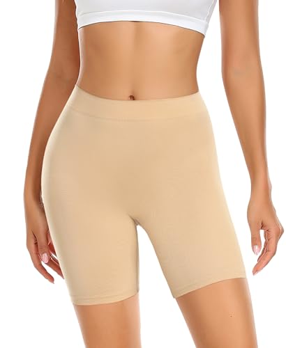 Image of Womens Slip Shorts for Under Dresses Smooth Anti Chafing Underwear Seamless Safety Under Shorts