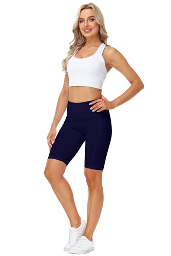 Image of AOBUTE Womens 9 inch /10 inch /11 inch Long Swim Board Shorts High Waisted UPF 50+ Biker Shorts with Pockets