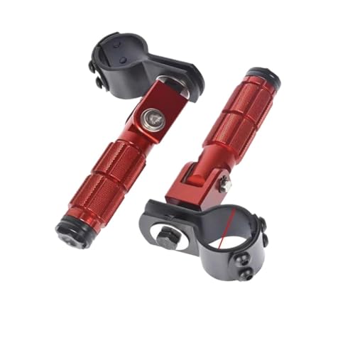 �o�C�N�̃y�_�� 22-27/30-35mm CNC�A���~�o�C�N�p�[�c ���j�o�[�T���N�����v�y�_�� �܂肽���ݎ��t�b�g���X�g �t�b�g�y�O �o�C�N ���]��(Small Red)