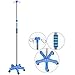 Carrelli Infusion Stand, Regolabile in Altezza in Acciaio Inox Infusion Basamento di Ospedale, Clinica, familiare, Drip Stand Gancio Quattro Lanterna Stand - ABS
