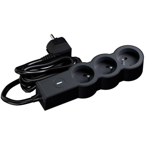 LEGRAND | Rallonge multiprise 3x2P+T 16A 3680W avec Interrupteur Lumineux on/Off, 3M, Noir