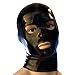 Black Latex Hood Masks,Full Face Latex Mask for Men Women Catsuit,Novelty Rubber Masks Cosplay Club Wear Party Costumes L