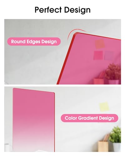 MSDADA 1 Pair Acrylic Bookends, Non-Slip Desktop Book Organizer, 'L' Shaped, Scratch Resistant, Pink (2 Pcs) - Image 3