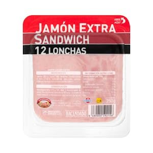 Jamón cocido extra sándwich Hacendado lonchas Paquete 250 g Pack 2