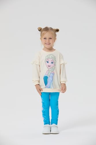 Image of Disney Frozen Minnie Mouse Stitch Princess Fall Toddler Girl Outfit 2 Piece Girl Clothes Long Sleeve Sweatshirt and Leggings