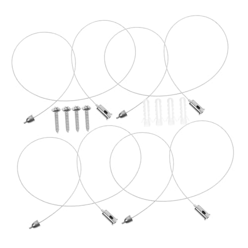 HOLIDYOYO DIY Lighting Accessories 4 Pack Pendant Lamp Hanging Wire Ropes Steel Wire for Led Lights