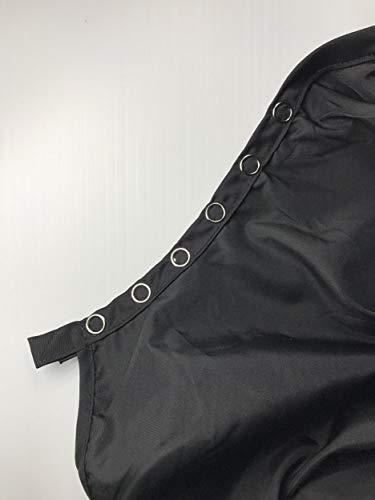 Professional Black Hair Cutting Cape with Adjustable Snap Closure For Hair Stylist - Waterproof, Bleach Proof, 50x57 Inches, Black