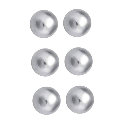 MOTHNUR Stainless Steel Round Ice Wine Stones 6pcs Set Quick Freeze Reusable Whiskey Cooler Cubes for Bar and Party