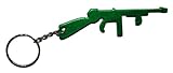 Material: Metal Komonee Tommy Pistola Llavero de abrebotellas verde