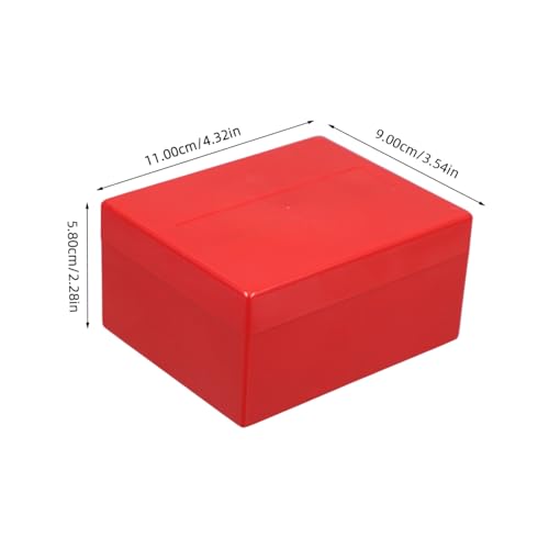 Caja plástica roja para monedas con ranuras organizadora 20 piezas miniatura 2