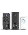 TCL Smart Lock D1, Fingerprint Keyless Entry Front Smart Door Lock, Wi-Fi Keypad Deadbolt, Works with Alexa, Easy Installation, Remote Control, Auto-Lock(Black)