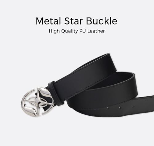 Y2k Belt for Women Men Fashion Metal Buckle PU Leather Punk Gothic Emo Alt Western Y2k Grunge Clothes Accessories2