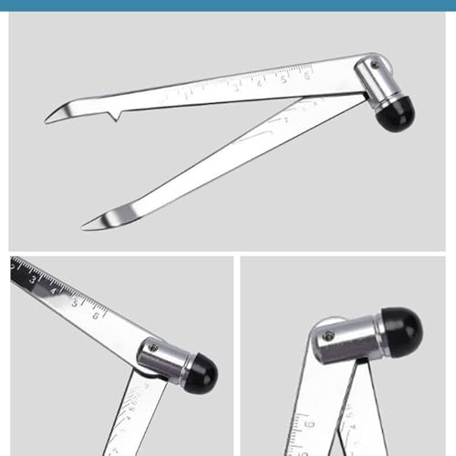 Percussion Reflex Hammer mit Graduierter Skala, Edelstahl Diagnostik Werkzeug für neurologische Untersuchung Sehne, Muskel Sehne Knie Knöchel Kutanen Reflex Test, 5,5 L
