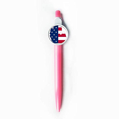 Stylo à bille Michigan USA rétractable aux couleurs du drapeau américain