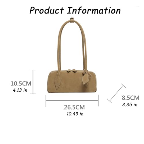Suede Purse Y2k Vintage Suede Bag Rectangle Shoulder Bag for Women with Bow Detail Soft Trendy Underarm Purse 2025 for Daily3