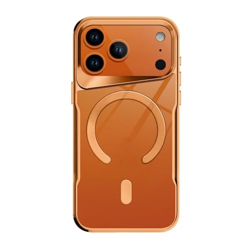 Coque iPhone 17 Pro Max magnétique orange avec protection de charge sans fil