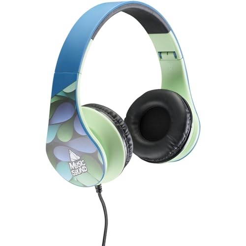 Music Sound|Bügelkopfhörer mit Kabel Over Ear Fantasy|Faltbarer On-Ear-Kopfhörer mit Kopfbügel, 1,2 m langem, verwicklungsfreiem Kabel–3,5-mm-Klinkenstecker–Blütenblätter, MUSICSOUNDFAN221