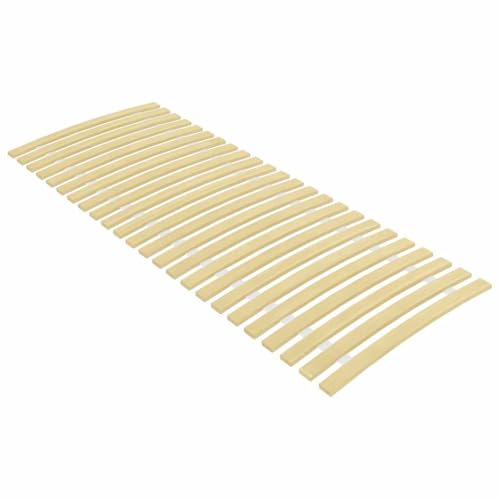 vidaXL Pappelholz Massivholz Bettlattenrost Ersatz mit 24 Latten Zusammenklappbar Rolllattenrost Rollrost Bettrost Holzlatten Latten Rost 80x200cm