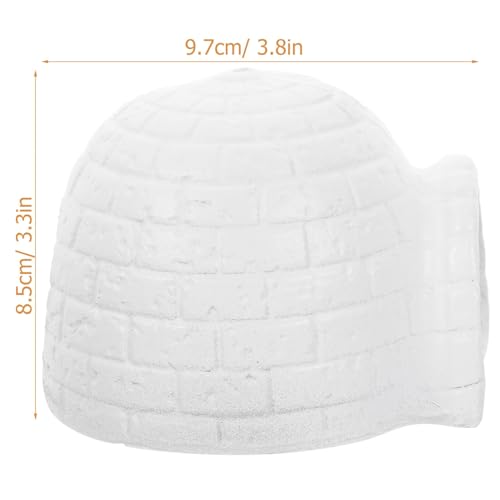 Image of Igloo Aquarium Decor Resin Igloo Figurine Fish Tank Hideout for Fish and Shrimp Winter Aquarium Ornament Arctic Landscape Decor 3.81 X 3.34 X 2.83 in