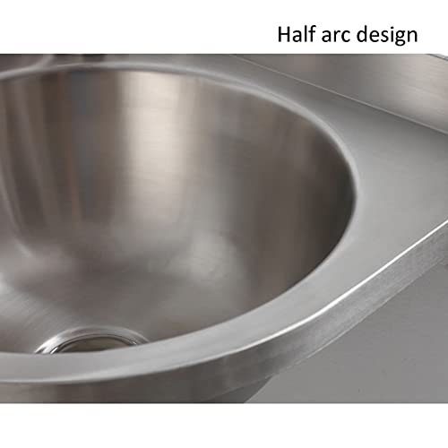 Jianfei Corner Sink,Bar Sink Triangle Wash Basin,Stainless Corner Sink Mini Vanity Space Kitchen Sink Basin For Bathroom Public Places (Color : Silver, Size : A(32X32X45Cm)) #TOP5
