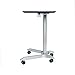 Seville Classics airLIFT Height Adjustable Pneumatic Laptop Sit Stand Desk Mobile Rolling Cart, Computer Workstation for Home Office, Classroom, Espresso, 28