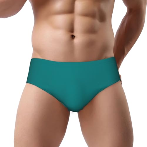 Teal Men's Underwear Briefs No Fly Covered Waistband Underpants