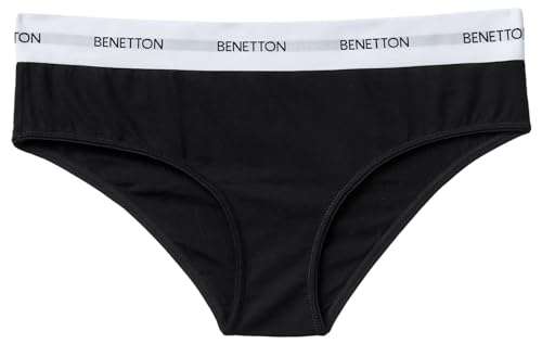 United Colors of Benetton Slip 3OP81S00T Intimo, Nero 100, S Donna