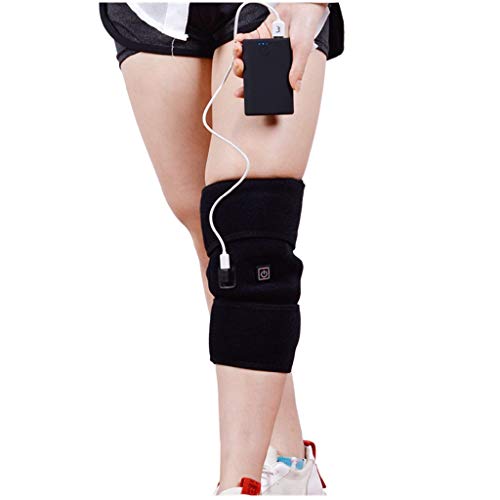 Heated Knee Brace Wrap Support/Therapeutic 3 Adjustable Heat Electric Heating Pad for Knee