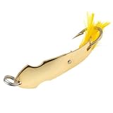 12 Pet Spoon/Yellow Feather 24K Gold Plate