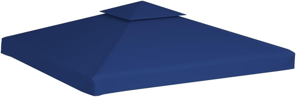 vidaXL Gazebo Canopy Top 10'x10' Dark Blue Replacement Cover 2 Tier Outdoor