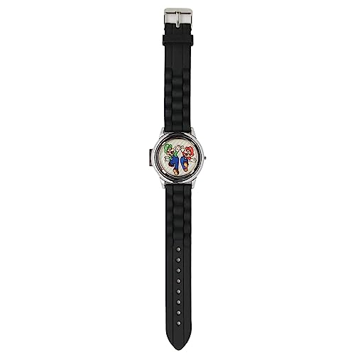 Image of Accutime Kids Nintendo Super Mario Digital Flashing LCD Quartz Childrens Wrist Watch for Boys, Girls, Toddlers with Black Color Strap (Model: GSM4195AZ)