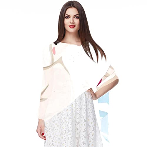 Foulard licorne en mousseline de soie châle multicolore pour femme