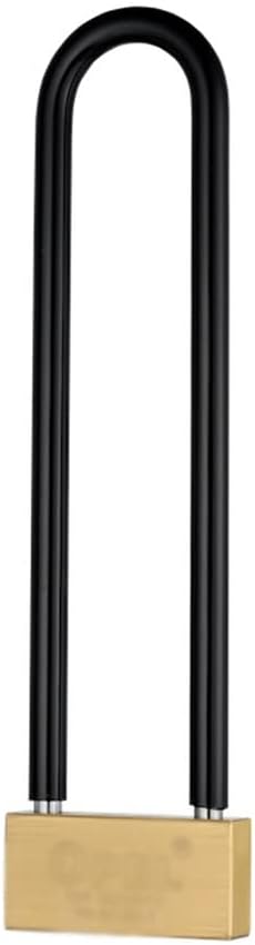 Heavy Locks U-Lock Padlock for Outdoor, Gym, Cupboard, Fence Gates, Shipping Container Garage Warehouse with 4 Keys, Black U-Locks for Bicycles