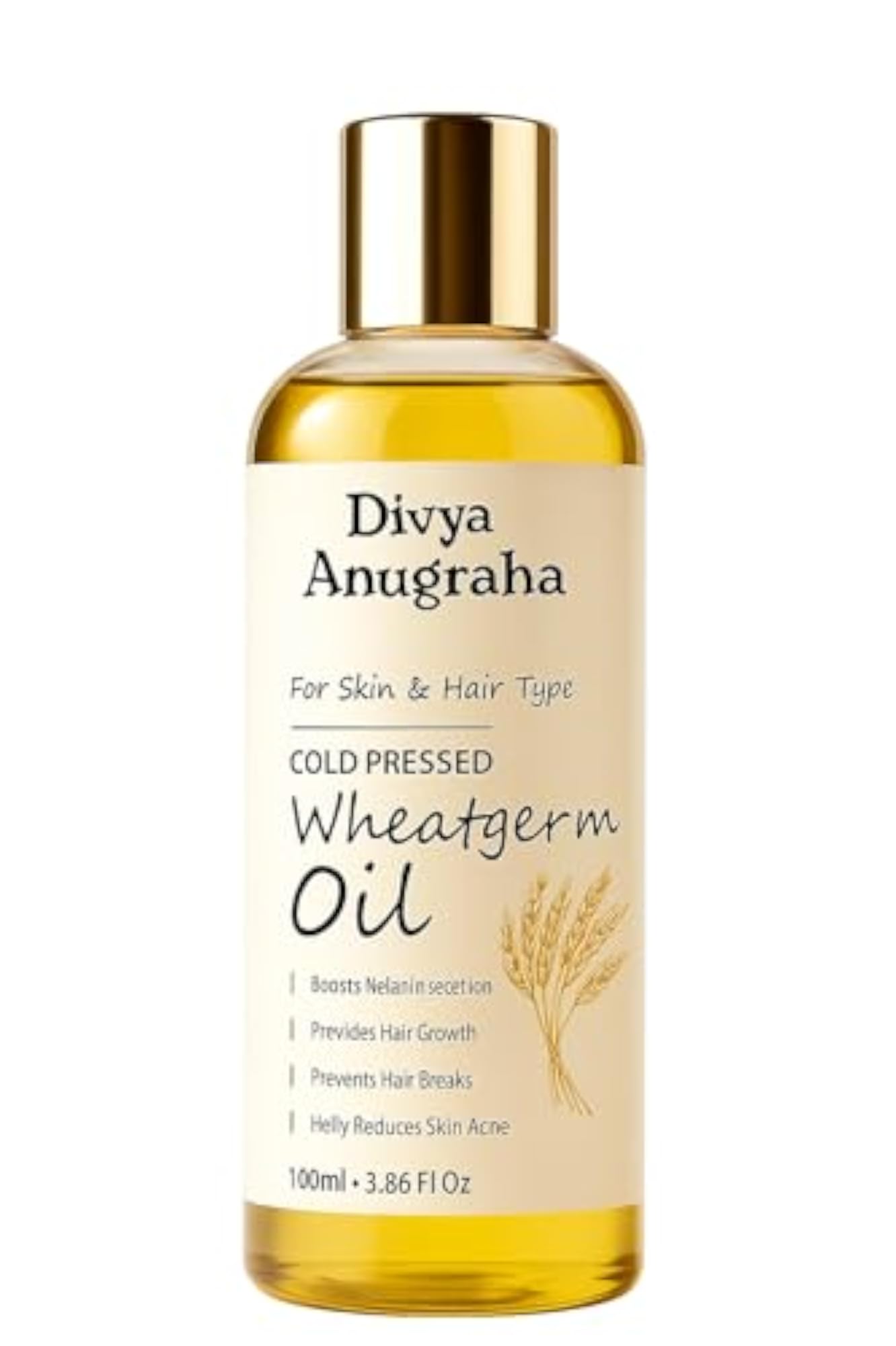 Cold-Pressed Wheatgerm Oil, 100ml