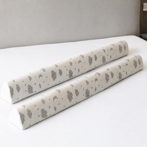 Image of ComfyBumpy 2-Pack Bed Bumper for Toddlers 52 inch x 5 inch - Foam Rail Guard with Non-Slip Stability | Safer & More Secure Convex Design | Fits Twin, Full, Queen & King Mattresses