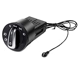 Toiumops Headlight Switch for VW Polo MK4 9N 9N3 Vivo 2002-2009, Headlight Switch Light 3BD941531/1C0941531