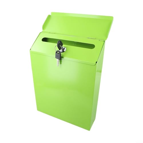 Wall Mounted Mailbox with Rustic Design and Reliable Locking System for Safety (Green)