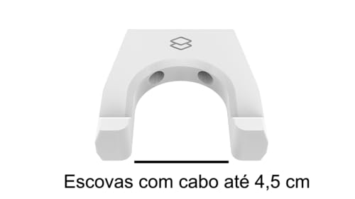 Suporte Preto Escova Secadora Cerdas Seguras Salão Universal (Branco)