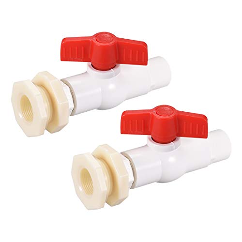 Connecteur de robinet PVC G1/2 haute résistance uxcell avec bague d'étanchéité pour cloison