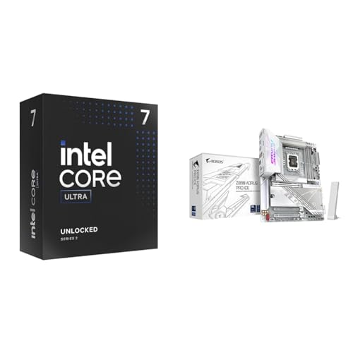 Image of Intel Ultra 7 Desktop Processor 265K - 20 cores (8P+12E) & GIGABYTE Z890 AORUS Master Intel Core Ultra (Series 2) LGA 1851 Motherboard,ATX,DDR5,5X M.2,PCIe 5.0,Thunderbolt 4,WIFI7,10GbE LAN,EZ-Latch
