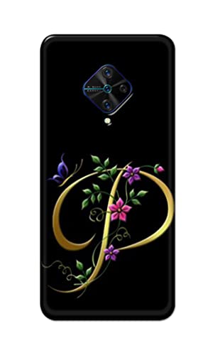 Image of Printed Hard Back Cover Case for Vivo S1 Pro Back Cover (Alphabet P) -1803