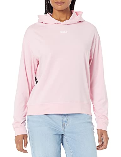 HUGO Men's Jersey Center Logo Lounge Hooded Sweatshirt