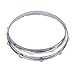 2Pcs Drum Hoop Set, 14 Inch 10 Hole Alloy Drum Hoop Set for Performance, Sound Improvement Decorative Drum Hoop for Percussion 10 Lug Batter Hoop Bass Drum Hoop Replacement