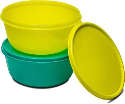 Tupperware Plastic Bowl Fridge Container 1.5 L Pack of 2 (Multicolor)